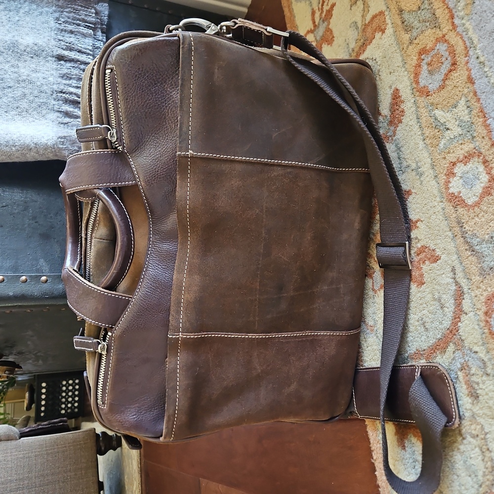 Pelle Studio Suede and Leather Briefcase